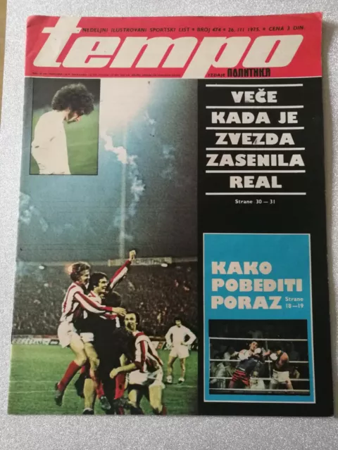 26.3.1975. Crvena Zvezda - Real Madrid 8:7 / Match Report / Tempo #474 Exyu