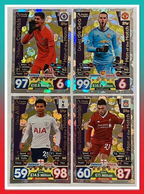 17/18 TOPPS MATCH Attax Premier League Trading Cards - Man of the Match  £1.50 - PicClick UK