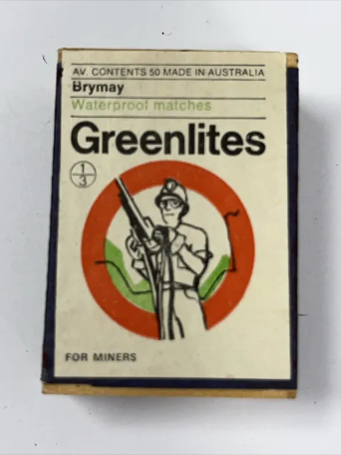 Brymay Greenlites Waterproof Matches for Miners Plywood Matchbox