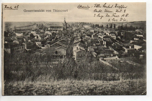 THIAUCOURT - Meurthe et Moselle - CPA 54 - Vue Generale - carte allemande Feldp.