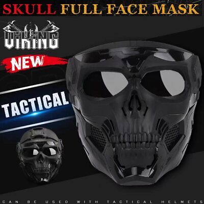 Tactical Skull Full Face Mask Airsoft Paintball Halloween CS Cosplay Horror Mask