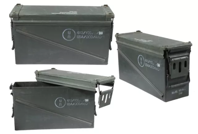 Ee.uu. Caja de Municiones Oliva X-Largo Usado Ejército Caja Box Transporte