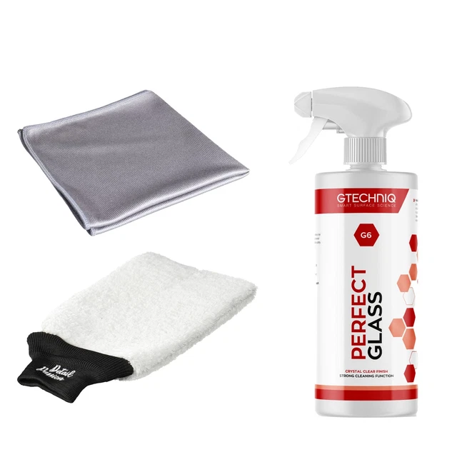 Set detergente vetro DP GTECHNIQ Perfect Glass G6 500 ml + panno per pulizia vetro + lavaggio