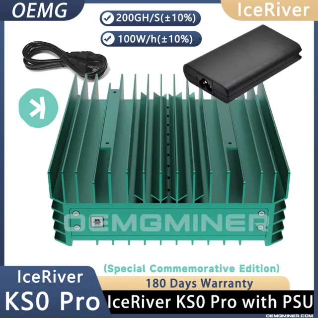 New IceRiver KAS KS0 Pro Asic Miner 200G 100W With Original PSU Ready Stock