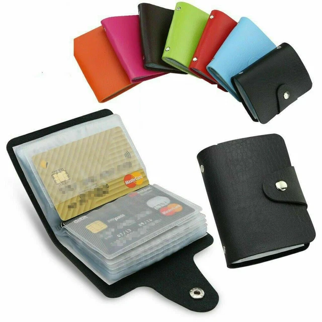 Cuir Porte-Cartes de visite, crédit, fidélité) Rose Rose Rouge - Achat