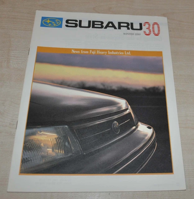 1990 Subaru 30 Magazine Fuji Heavy Industries Brochure Prospekt ENG