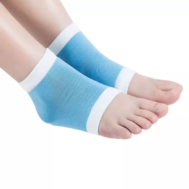 Sockenschuhe Gel Fersensocken Offene Zehensocken für Männer Frauen (Blau)