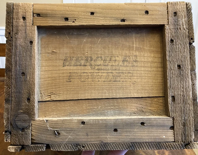 Hercules Powder Wood High Explosives 50lb Hercules Crate Box 18 1/2”X12”X9” 11