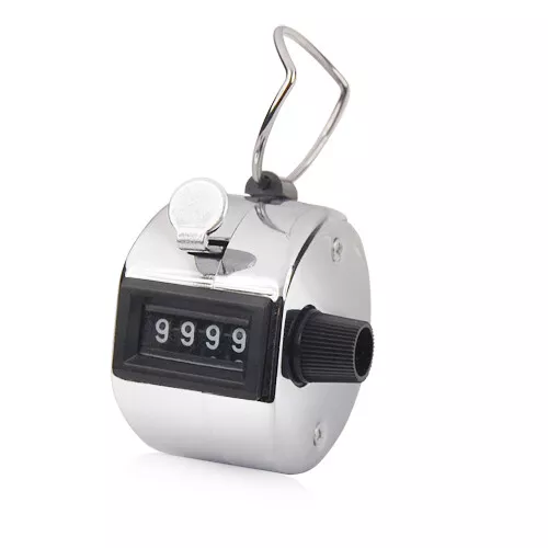 Mechanical Tally Counter Hand Held 4 Digit Palm Golf Finger Counting Clicker