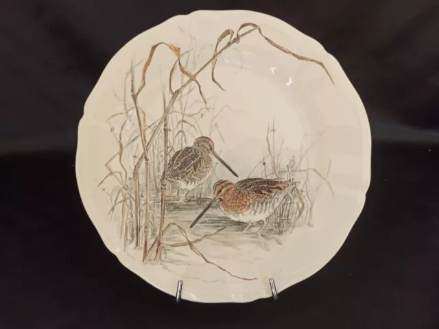 ASSIETTE EN FAÏENCE DE GIEN modèle SOLOGNE Chasse Bécassine Bécasse