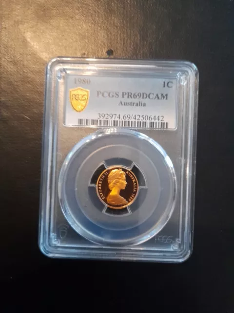 1980 1 Cent Coin Australian Decimal Coin PCGS Grade Proof PR69