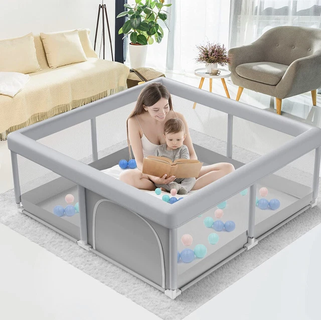 Ajulkrio Baby Playard, Playpen for Babies and Toddlers with Gate, 51x51" Small