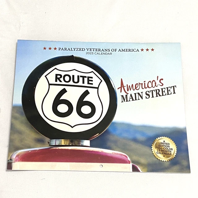 PVA ROUTE 66 America's Main Street 2023 13Month Calendar Paralyzed