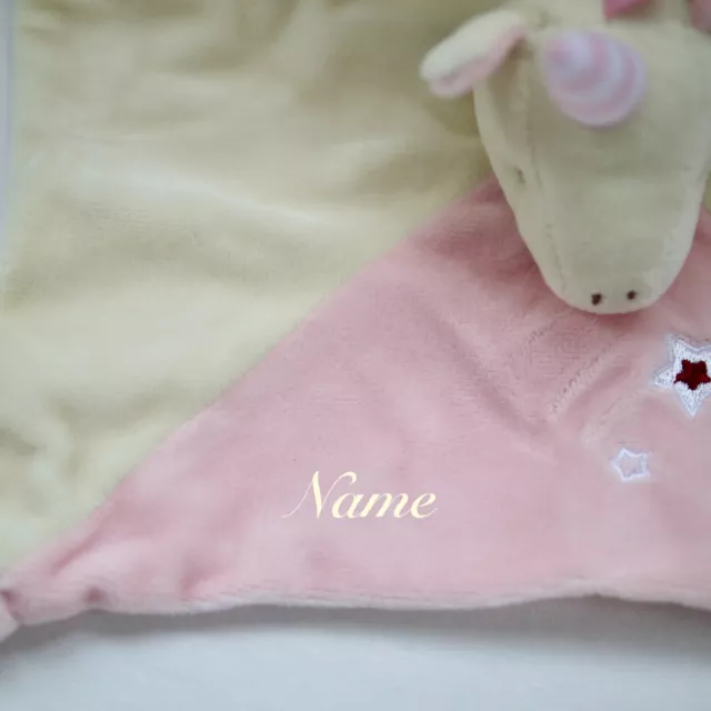 Inware Bebé Sonajero de Agarre Juguete de Bebé Peluche Unicornio Rosa 3