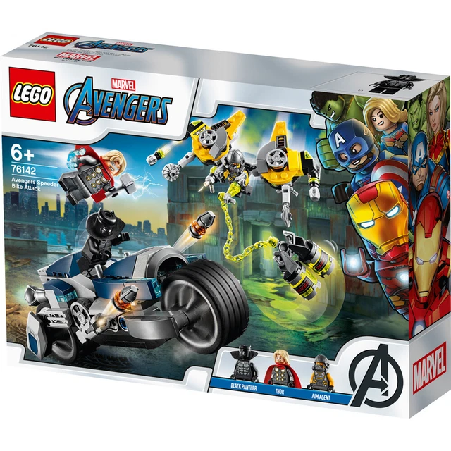 LEGO MARVEL AVENGERS Classic Speeder Bike Attack Building Set