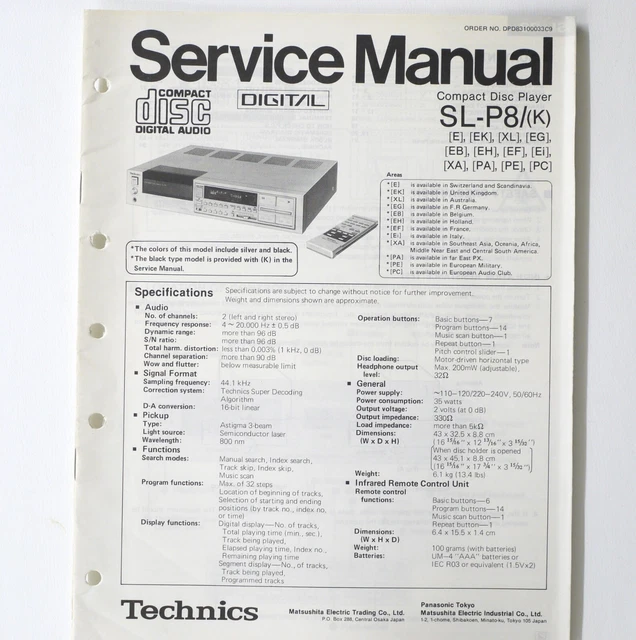 Cavo Di Alimentazione A 8字 Per Giradischi Technics SL-5 - 6 Piedi, 2 Pin Rotondi, Certificato UL