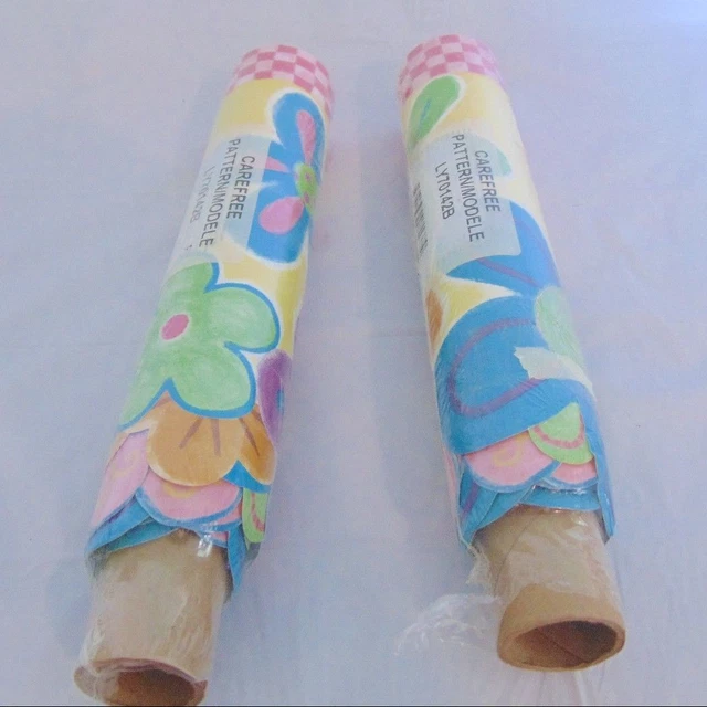 Juego de 2 bordes de papel tapiz patrón sin preocupaciones de 5 yardas con diseño de abeja flor conjunto de 2