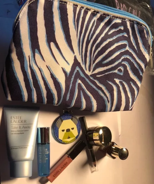 Estée Lauder 7 Pièces Fait Dessus Cosmétique Cadeau Sac Set Avec Porte-Clés, & D