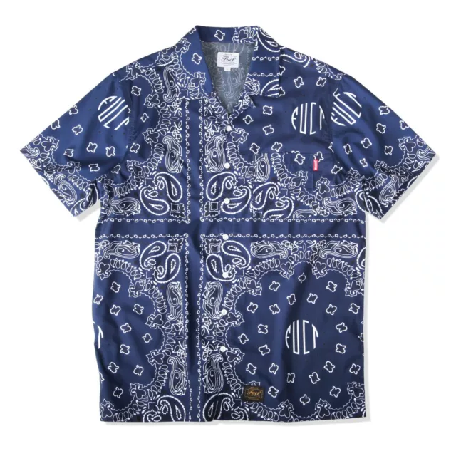 fuct 🇺🇸 USA Hawaiian BANDANA Aloha Button Down Camp Shirt Bape Supreme SSDD