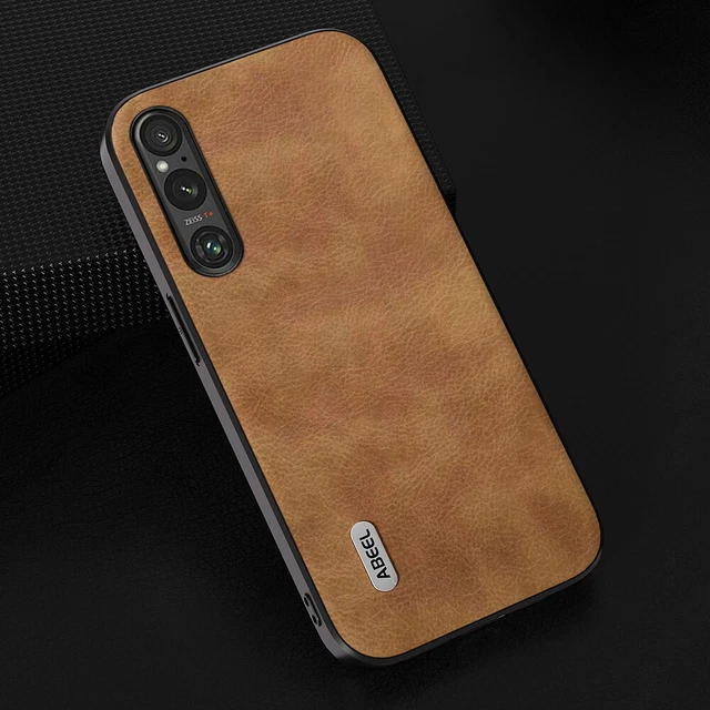 For Sony Xperia 1 V, Luxury Shockproof Retro PU Leather Hybrid Soft Case Cover