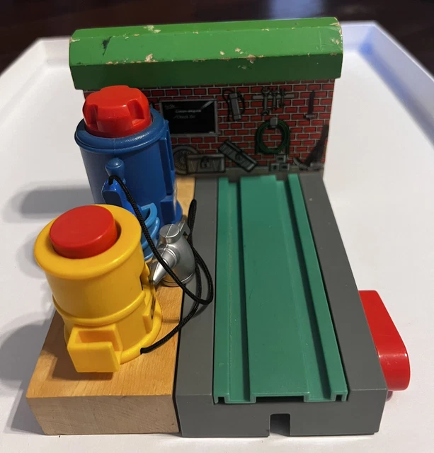 THOMAS TANK ENGINE Wooden Railway Train Abbey Repair Shed Oil Paint Fix