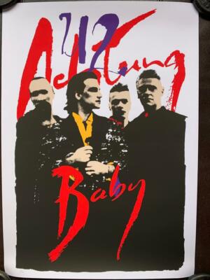 U2 SCREENPRINT POSTER Achtung Baby cannibal limited edition 12/160 EUR