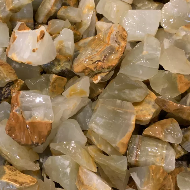 2000 Carat Lots of Green Onyx Rough - Plus a Very Nice FREE Faceted Gemstone