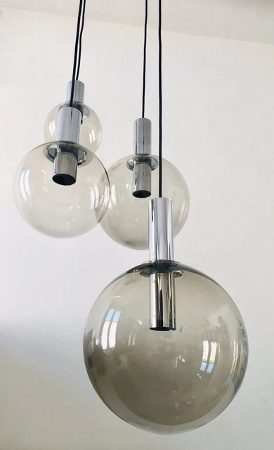 Suspension grappe en verre dépoli Vario