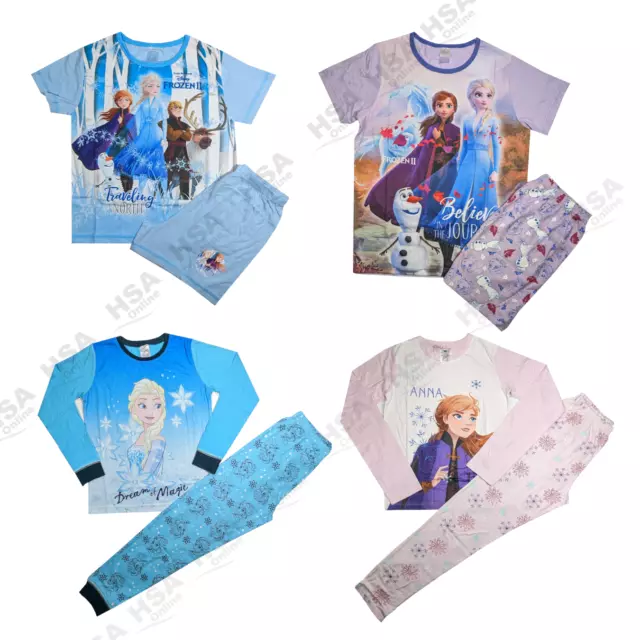 Girls Kids Disney Frozen Elsa Pyjamas Pj's Nightwear Christmas Stocking Filler