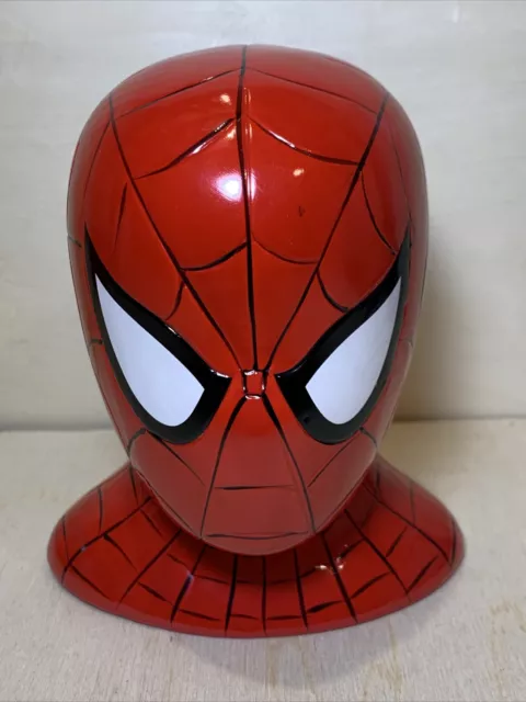 Marvel Kids Red Spiderman Piggy Bank Coin Savings Superhero 6in x 5in Ceramic