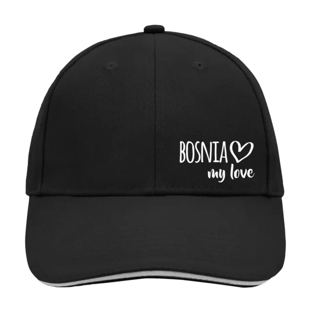 Cappy Mütze Bosnia my love Basecap Geschenk Idee Souvenir Geburtstag Weihnachten