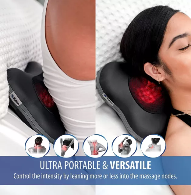 Zyllion Shiatsu Back and Neck Massager - 3D Kneading Deep Tissue Massage Pill... 3