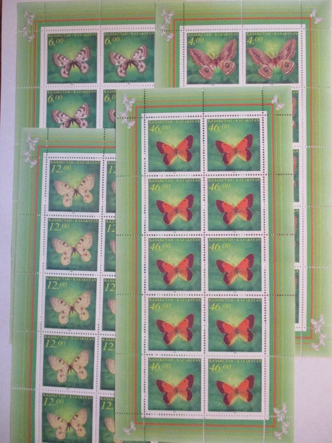 Kasachstan 139-142 Schmetterlinge postfrischer KB Kleinbogensatz von 1996 (A84)