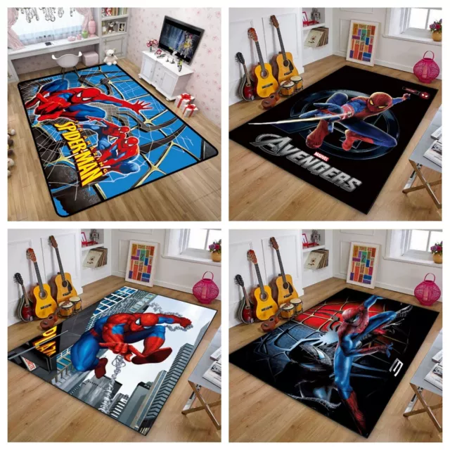 Jungen Schlafzimmer 3D Spiderman Fußmatte Kinder Teppich Wohnzimmer Bodenmatte