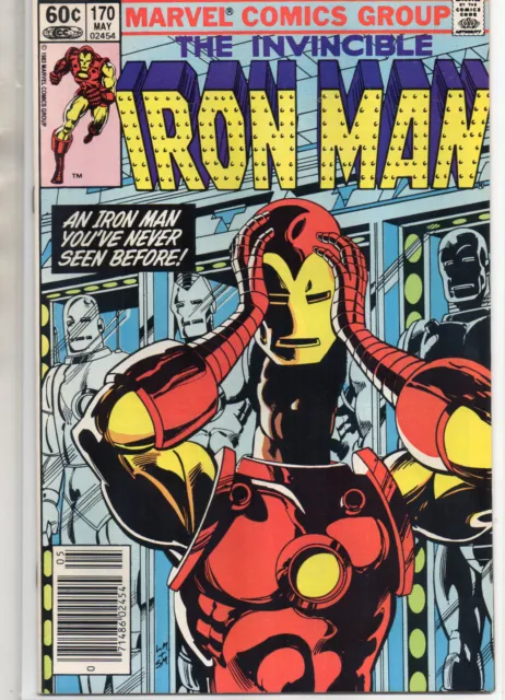 INVINCIBLE IRON MAN #170 James Rhodes 1st App as Iron Man Newsstand VARIANT 1983