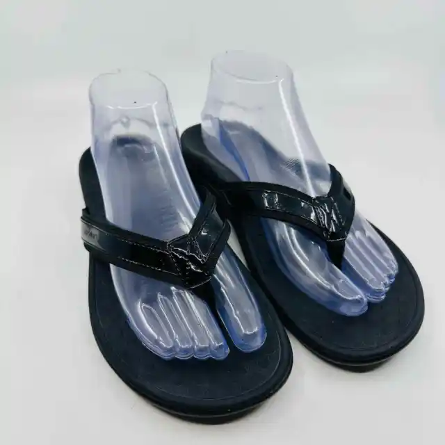 Vionic Tide ll Women's US9 EU40 Slip On Sandals Black Comfort Flip Flop TVW1002