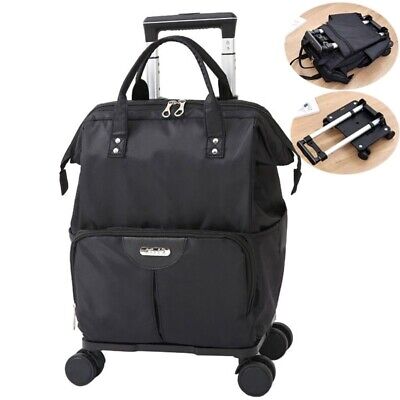 Women's Trolley Suitcase Large Capacity Waterproof Wheels Carry Travel Soft Bag