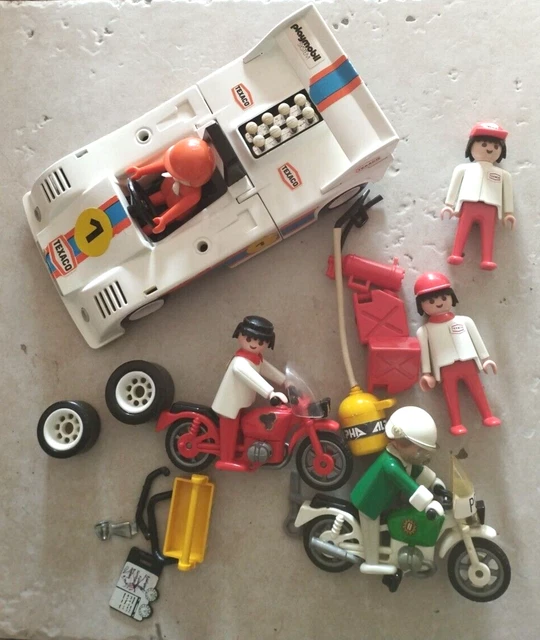 PLAYMOBIL Vintage 3538 – Bateau Course Remorque TEXACO, Set Complet De 1979