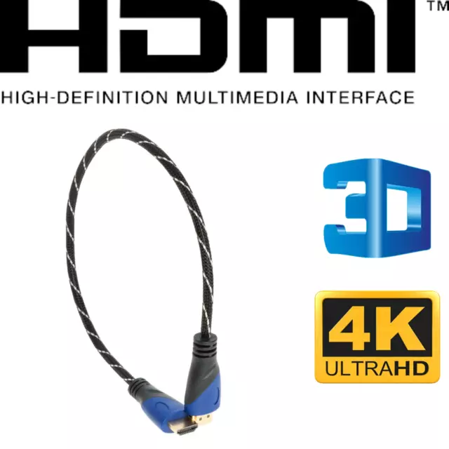 1.5 ft HDMI 4K Premium Mesh Cable 1080P HDTV 3D High Speed Gold Plated