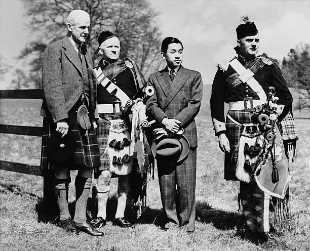 Crown Prince Akihito visit to Blair Castle Perthshire 1953 ROYALTY OLD PHOTO