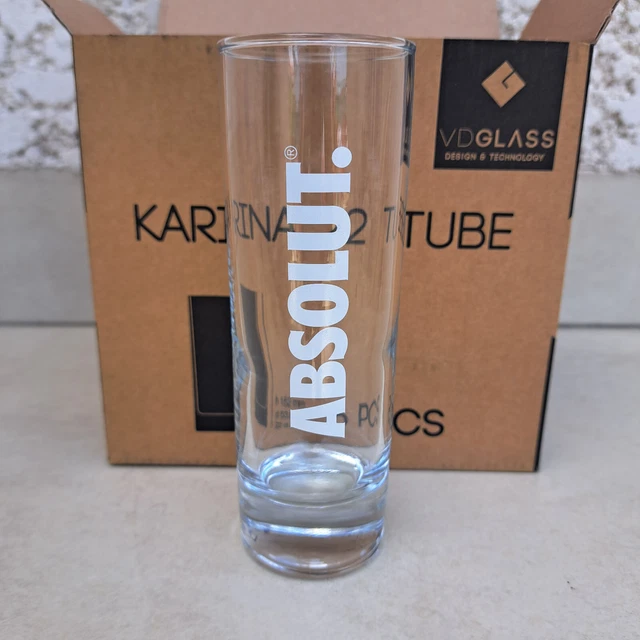 Lot De 6 Verres Tube Absolut Vodka - Neufs Brillants