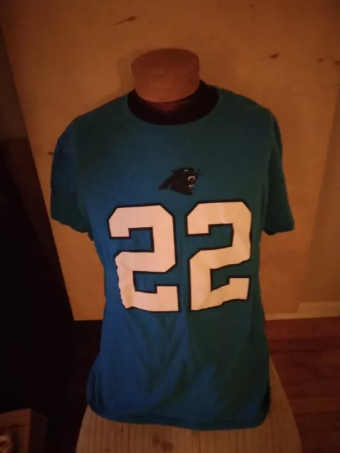 Cristian Mccaffrey #22 Carolina Panthers Blue XL T-Shirt