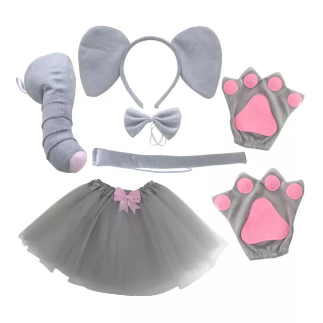 Elephant Nose Costume 6Pcs Elephant Costume Set Kids Cosplay Party Accessories