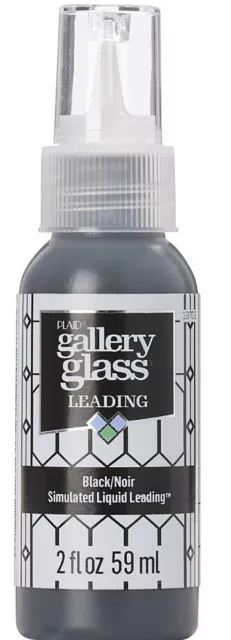 FolkArt Gallery Glass Liquid Lead 2oz Black