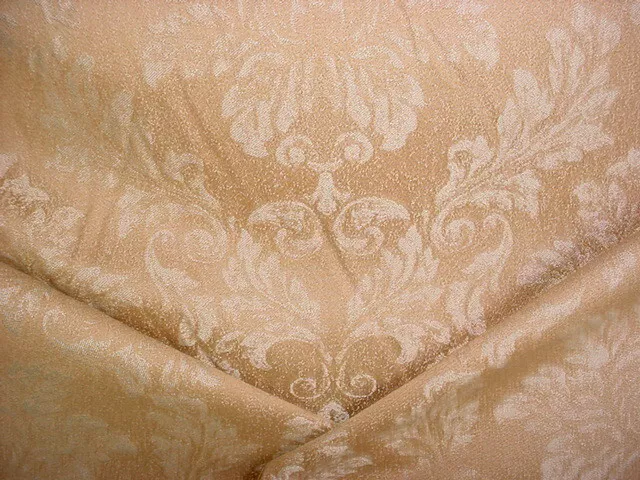 7-5/8Y Kravet 15632 Champagne Gold Gothic Floral Damask Upholstery Fabric