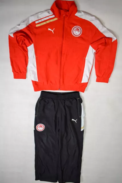 Puma Olympiakos Piräus Trainings Anzug Sport Track Jump Suit Peiraios 152 Kids L 2