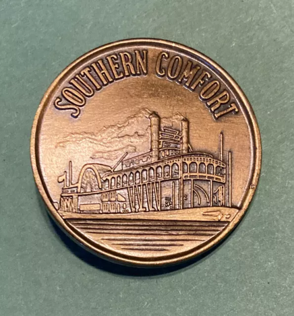 Vintage SOUTHERN COMFORT Whiskey Paddlewheel Pinback Button Pin
