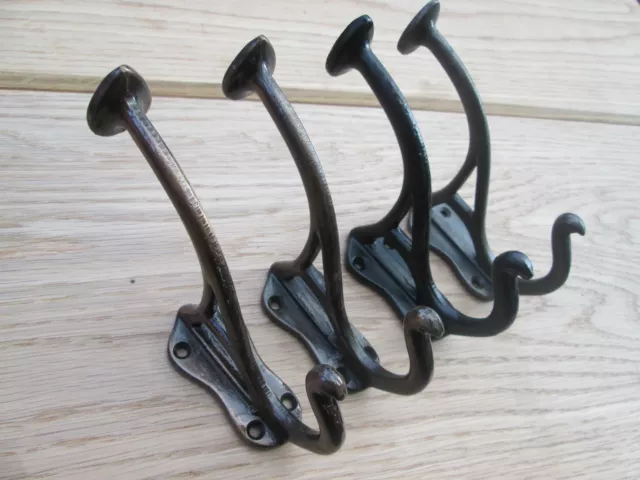 Cast Iron Vintage Victorian Retro Hat And & Coat Hooks Hanger Pegs