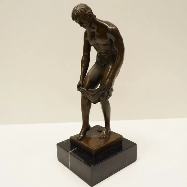 Estatua Atleta Sexy Art Deco Estilo Art Nouveau Estilo Bronce sólido Firmado