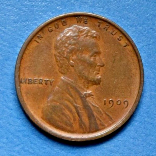 1909 VDB Lincoln Wheat Cent ~ AU ABOUT UNCIRCULATED ~ Bronze Penny 1c Coin